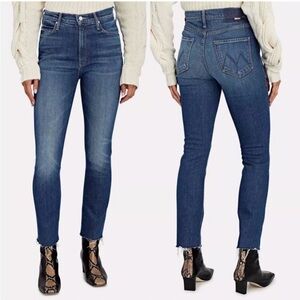 ⭐️MOTHER The Dazzler Ankle Fray Jeans Painfully Obvious | Size 25⭐️